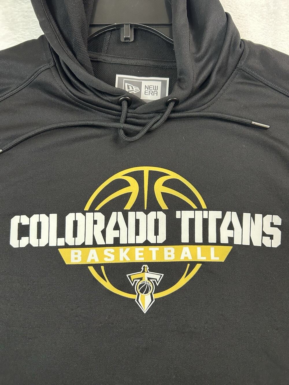 New Era Colorado Titans Basketball Sweatshirt Hoodie Size L Men's Black